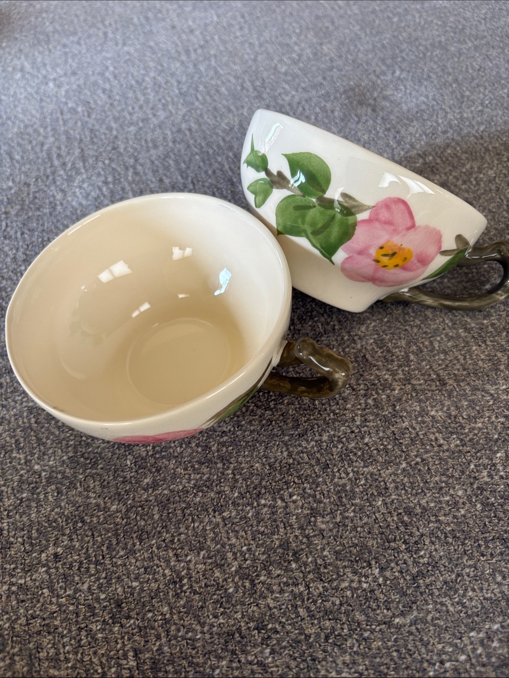 FRANCISCAN Desert Rose Teacups Set of Two Made in England